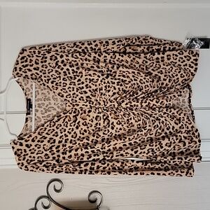 INC animal print blouse
